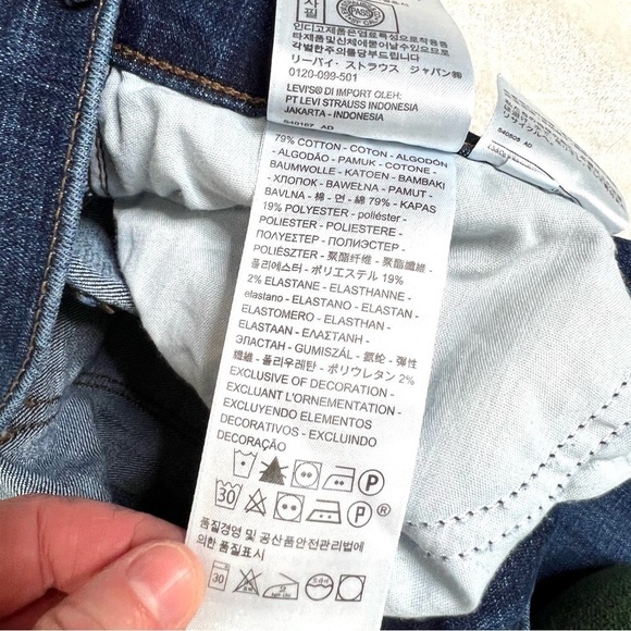 Levi’s Classic Crop Dark Wash Denim Casual High Rise Capri Denim Jeans Size 30 - Picture 9 of 16